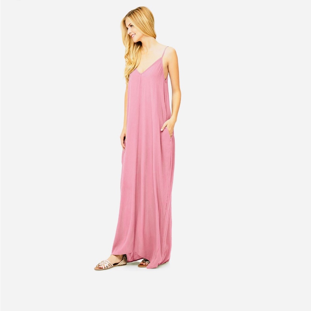 Lovestitch Women’s Dusty Pink Maxi Spaghetti Dress. Size S/M. SKU 008